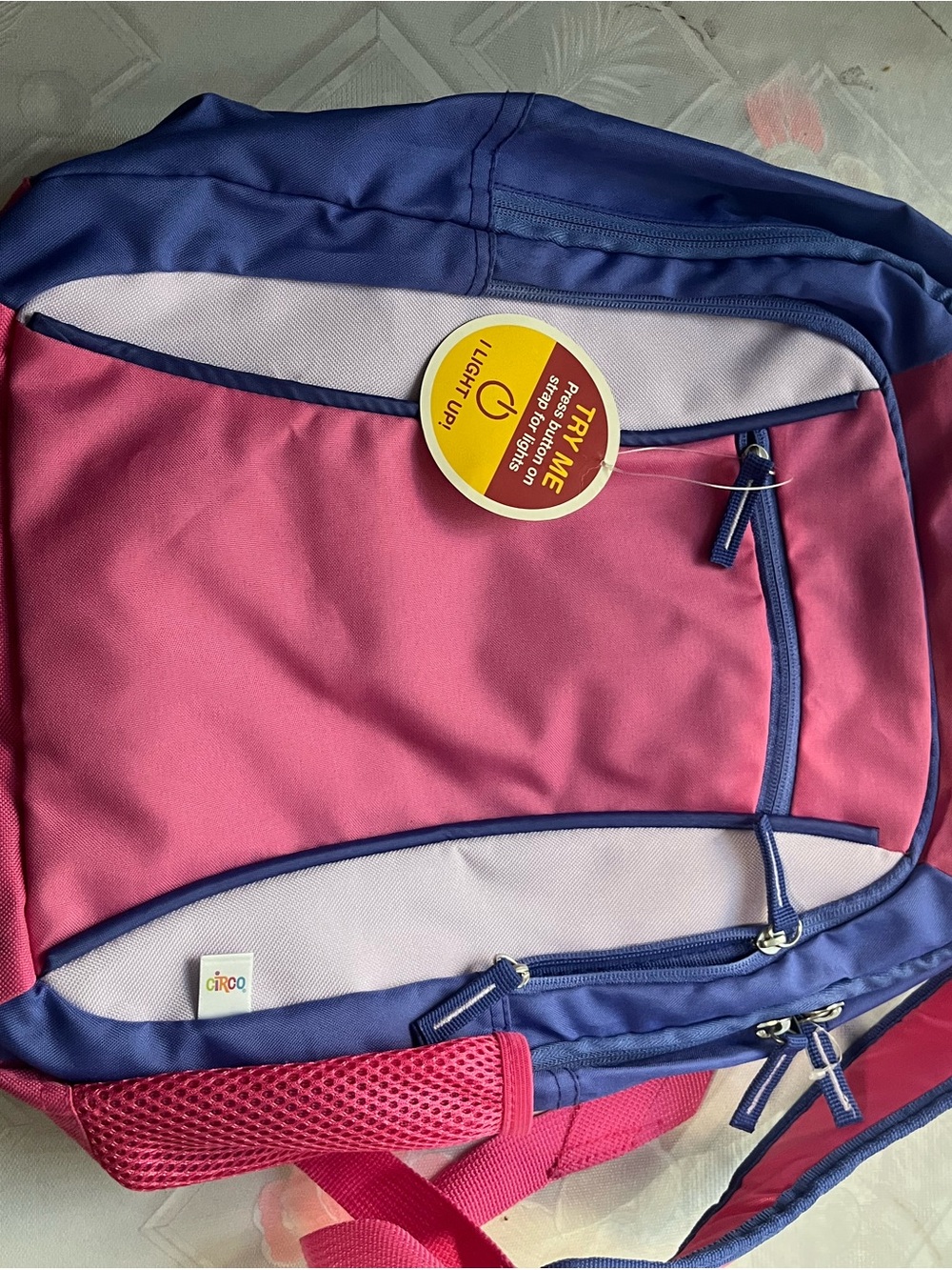 Circo Purple Kids Backpack with Light Pink Trim